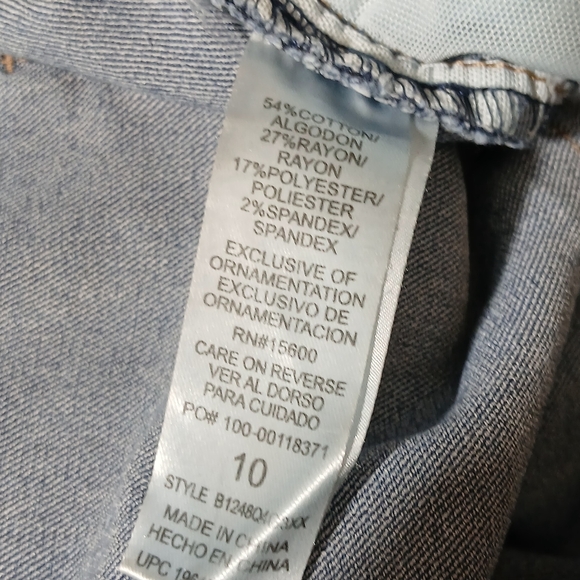 Democracy Ab Solution Jeans Skinny Blue Light Wash Distressed Stretch Denim - Picture 8 of 9